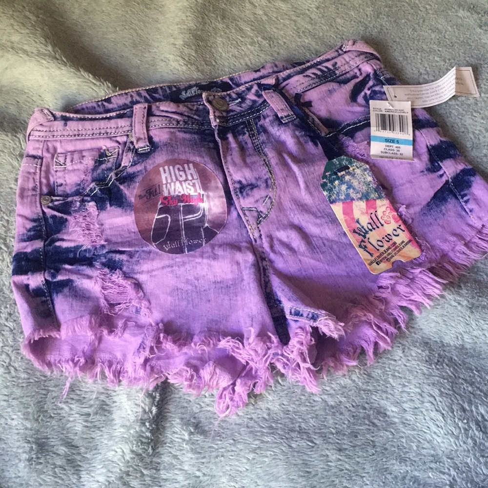 High Waisted Purple Shorts